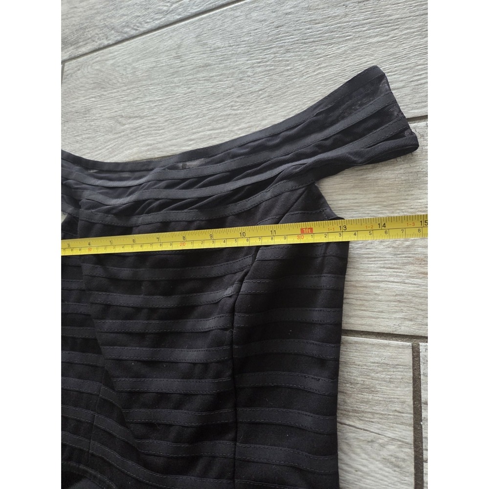 Catherine Malandrino Rhea party dress Black Off Shoulder Fit Flare Sz 0 Cocktail - Picture 12 of 15